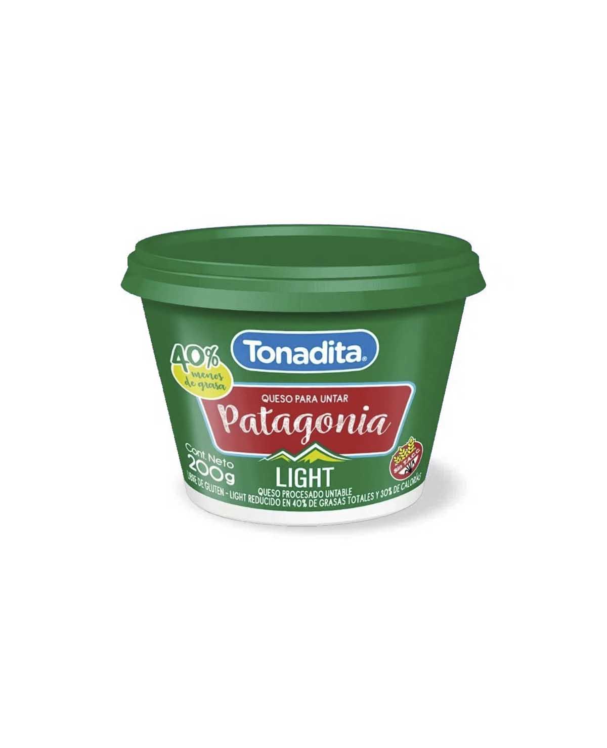 Queso Untable Tonadita Patagonia Light x 200 Gr